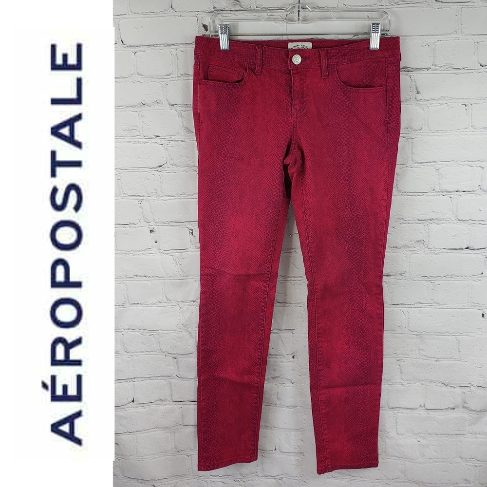 Aeropostale Ashley Snake Print Jeans SZ 7/8